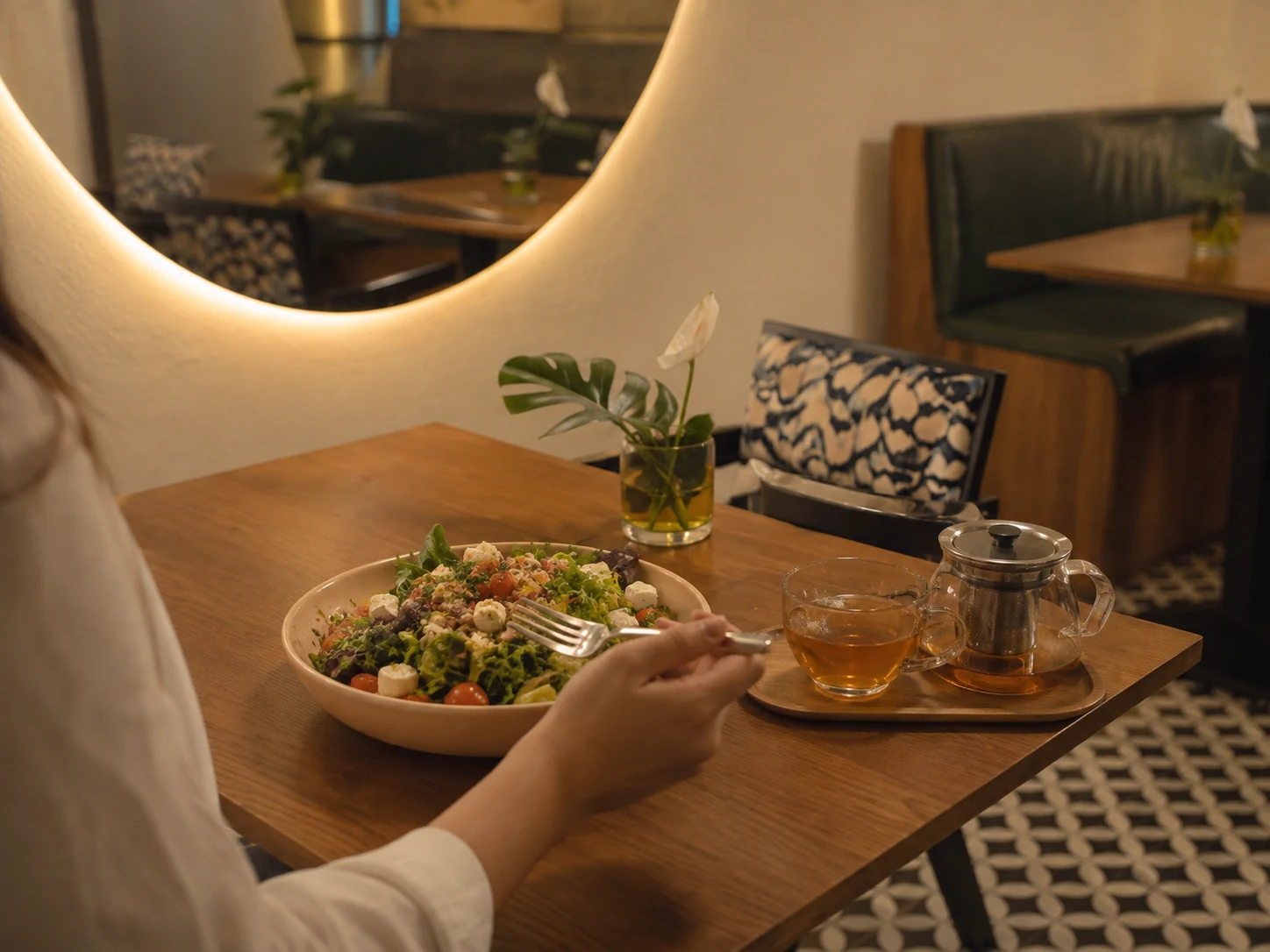A nourishing meal shared at the LUMA cafe